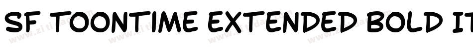SF Toontime Extended Bold Italic字体转换